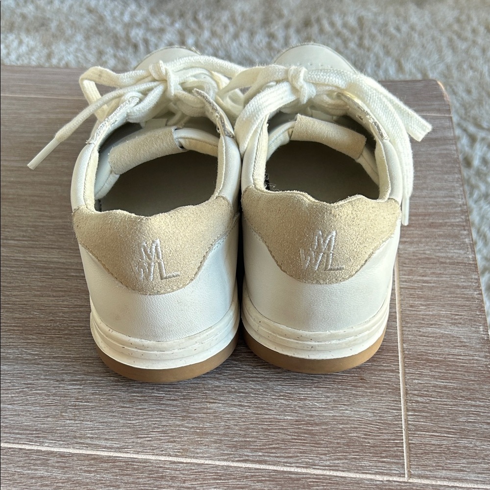 Madewell Cream Lace-Up Court Sneakers - Picture 3 of 7